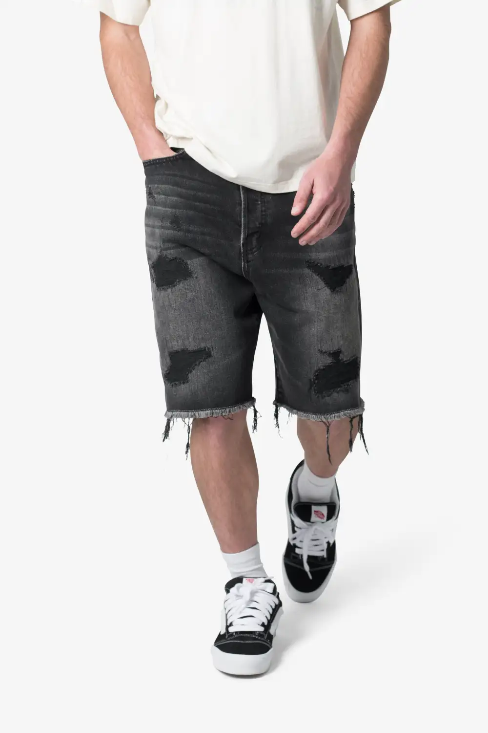 Baggy Ripped Denim Shorts