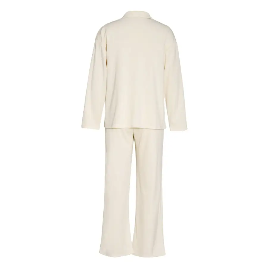 Collared Neck Long Sleeve Top and Drawstring Pants Set