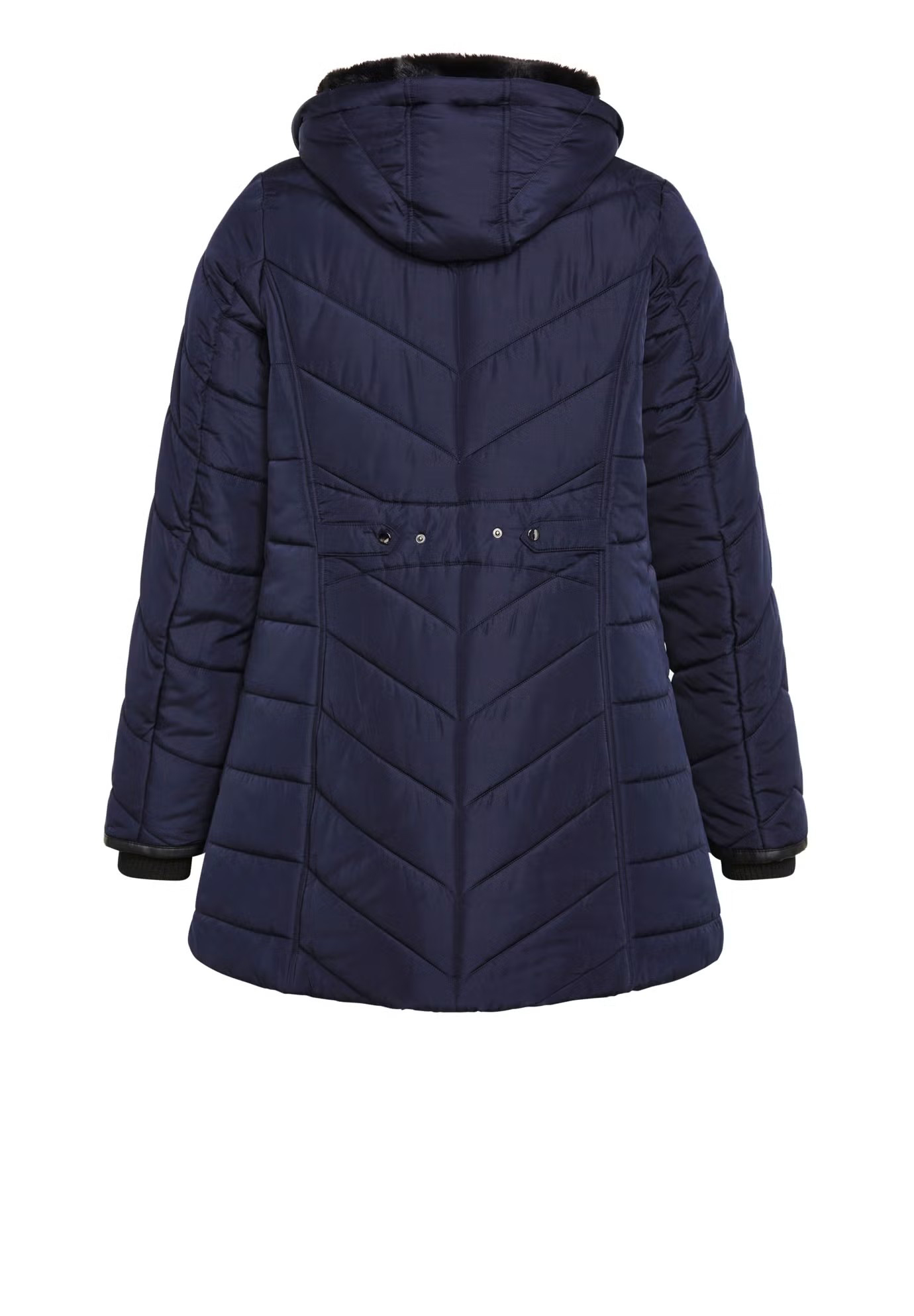 Double Zipper Mid Length Down Jacket