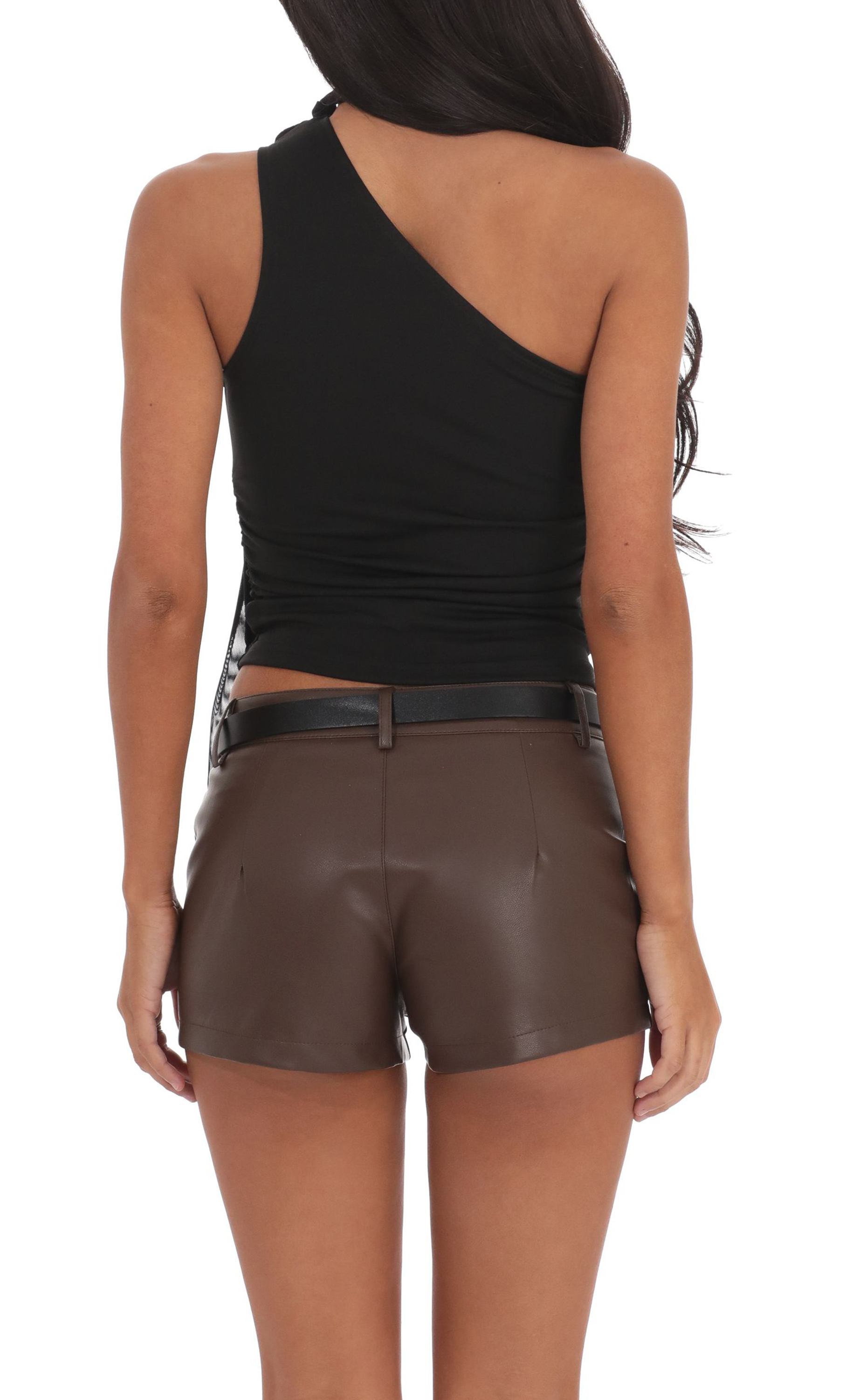 Scarf Halter Top in Black