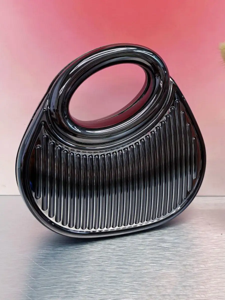 Waterdrop Stripe Shimmer Clutch Bag