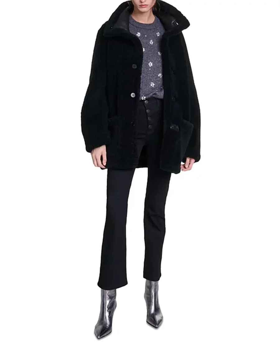 Black Reversible Shearling Jacket