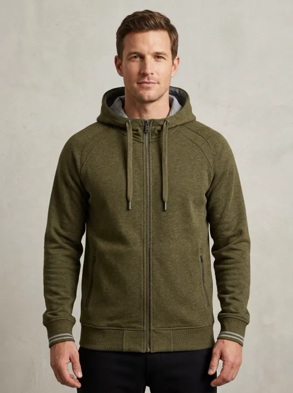 Athletic Geometric Zip-Up Essential Men's Sport Jacket