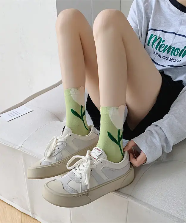 Korean Version Jacquard boat socks