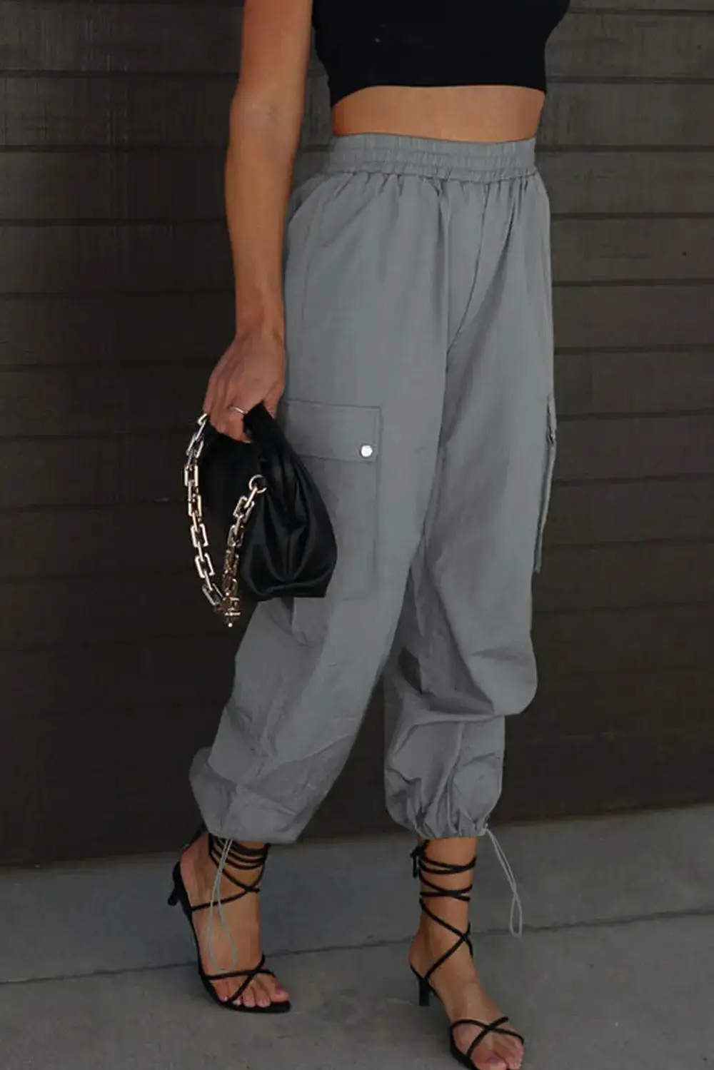 Easy High Waist Drawstring Pants