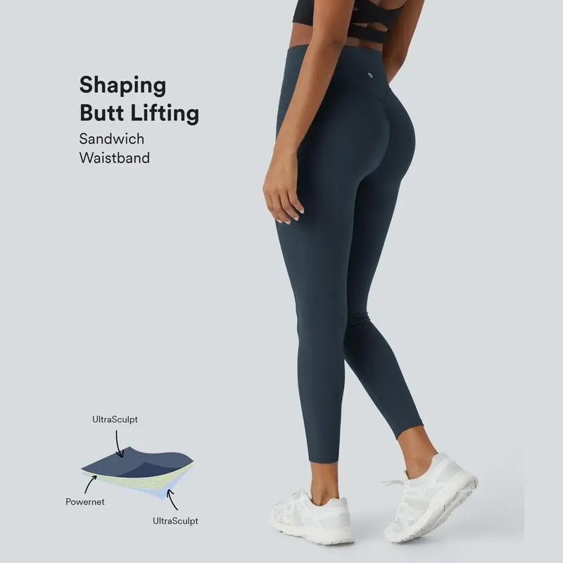Women’s SoCinched High Waisted Scrunch Butt Lifting Workout Leggings with Tummy Control & Pockets – Yoga & Gym Pants for Spring