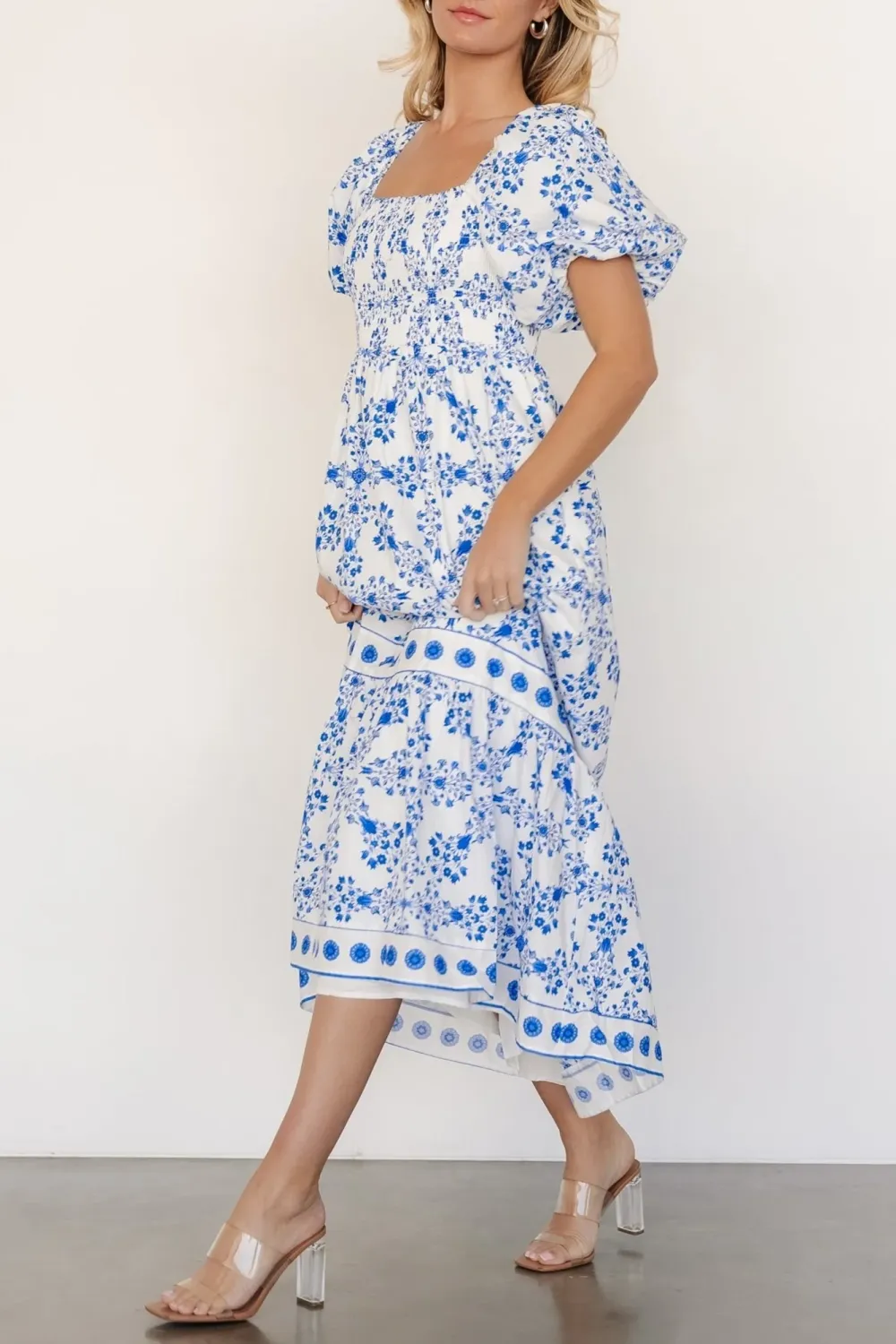 Retro Art Polka Dot High Waist Dress