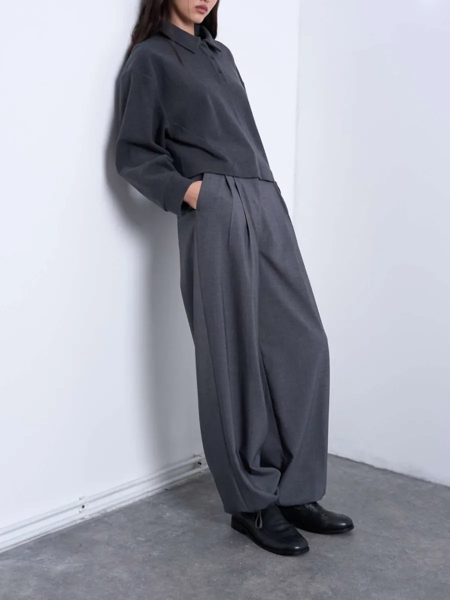 Polo Oversized Cropped Sweatshirt