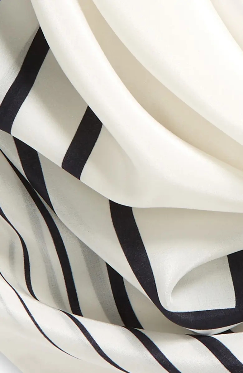 Graduated Stripe Silk Scarf