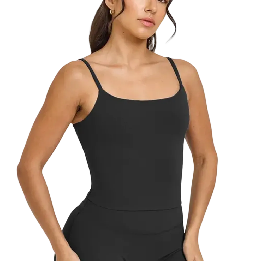 Thin-strapped tank top/sports bra
