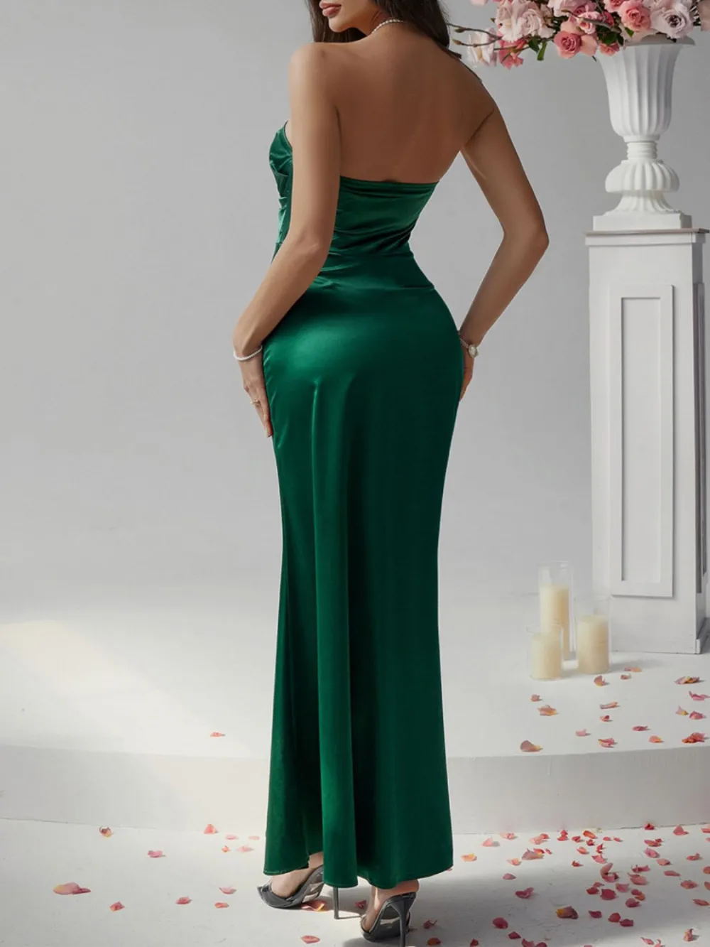 Classic Ruched Maxi Dress