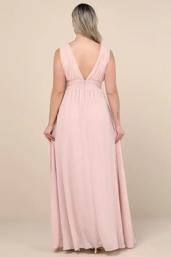 Heavenly Hues Dark Blue Floral Maxi Dress