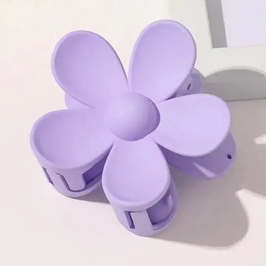 Minimal Flower Hair Claw Clip