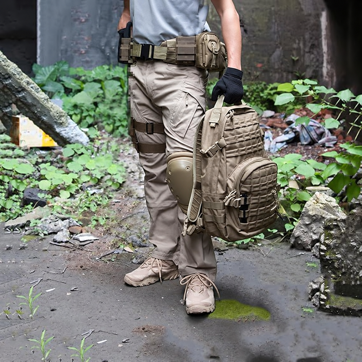 Men’s Hiking Tactical Pants Lightweight Cotton Outdoor Military Combat Cargo Trousers