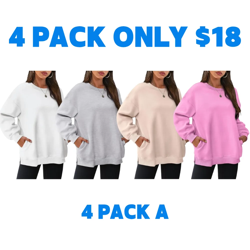 Womens Oversized Sweatshirts Crewneck Long Sleeve