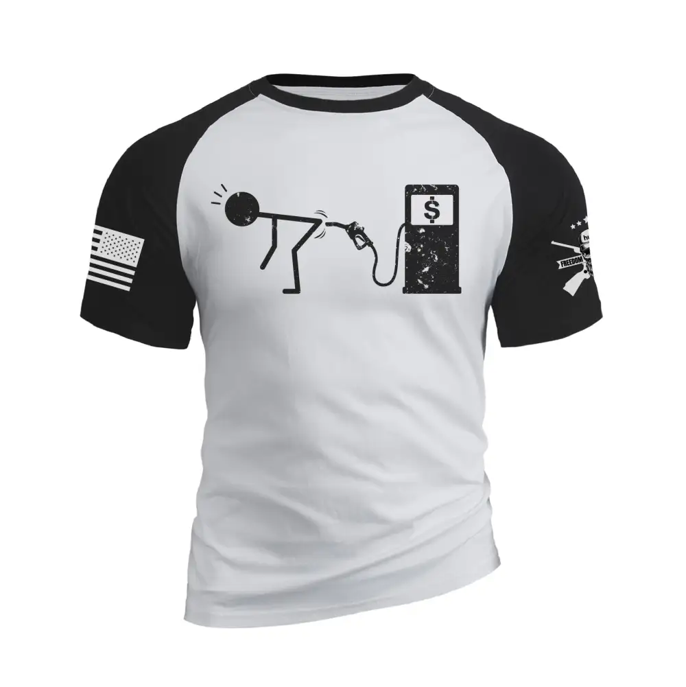 ''REFUELING'' RAGLAN GRAPHIC TEE