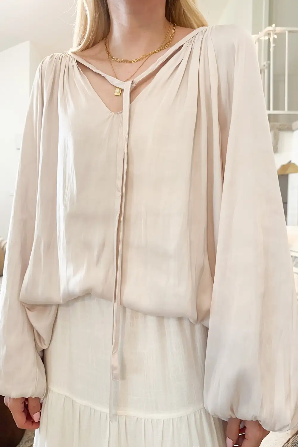 Easy Wear Soft Satin Blouse