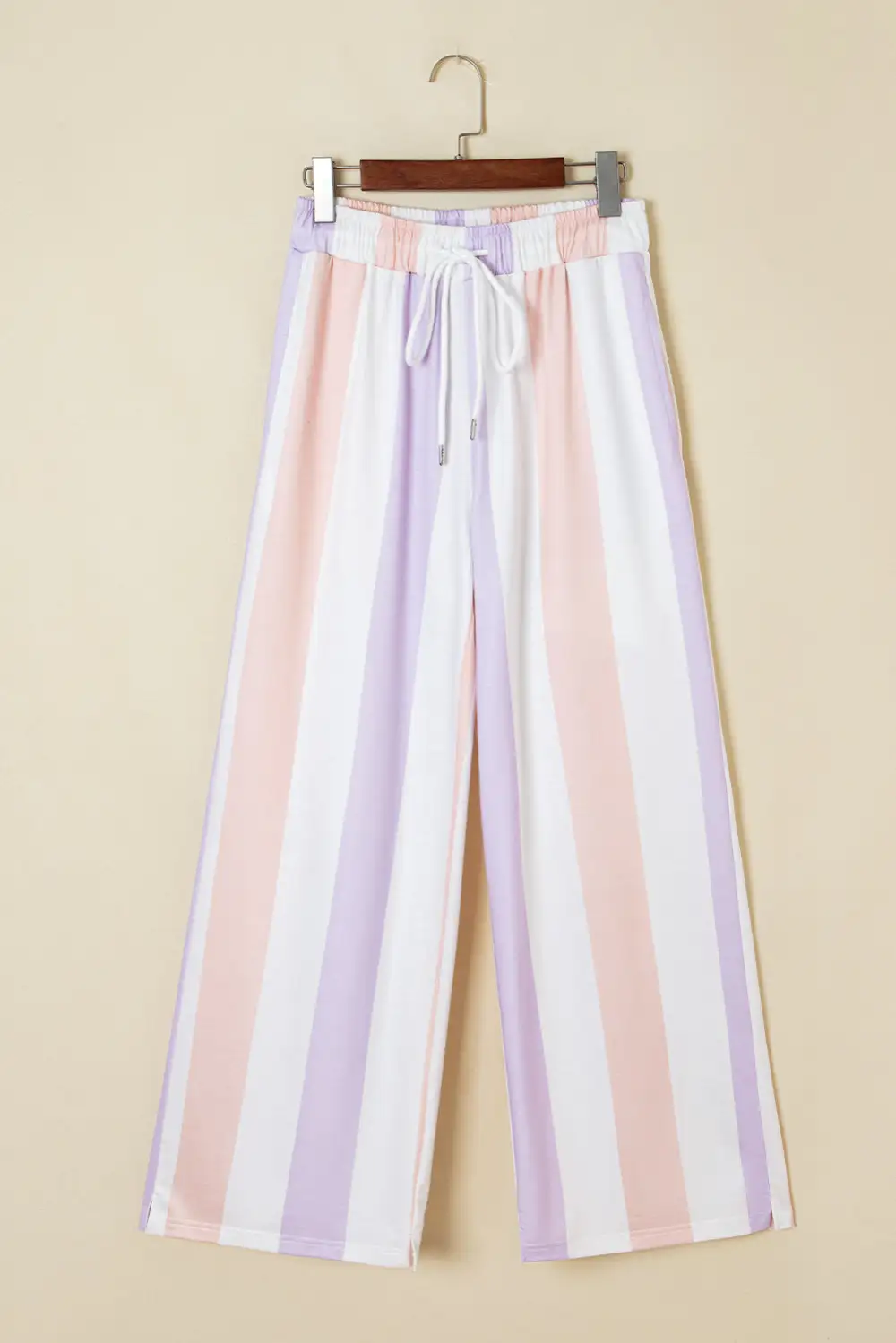 Print Drawstring Loose Pants with Side Pockets