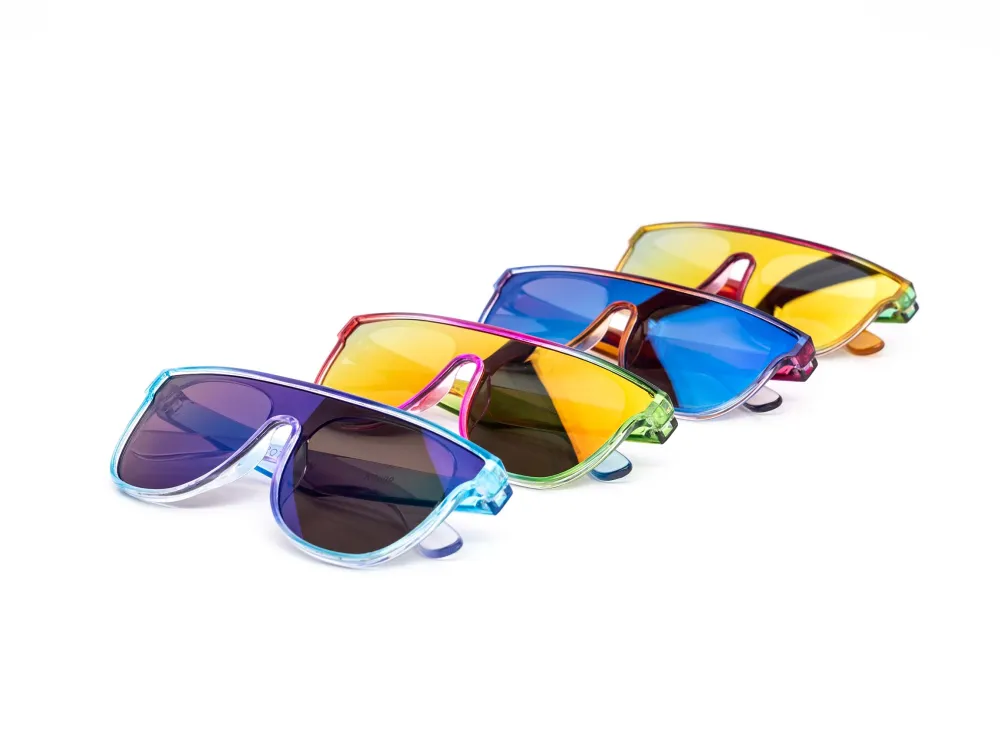12-Pack Kids Oversized Burnt Mirror Sunglasses