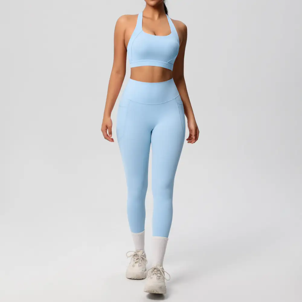 Backless Yoga Two-Piece Bra and Vest Active Set