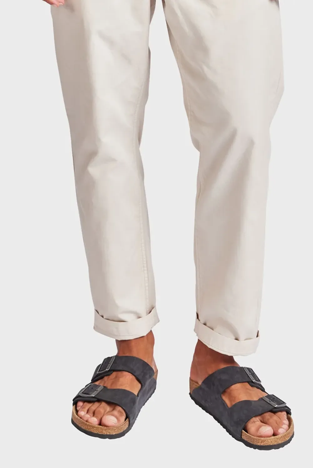 Linen Blend Straight Leg Trousers