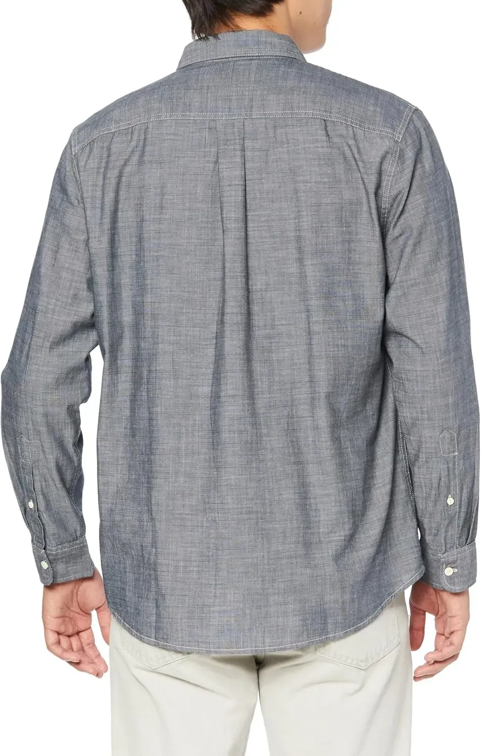 Men's Regular-Fit Long-Sleeve Chambray Shirt