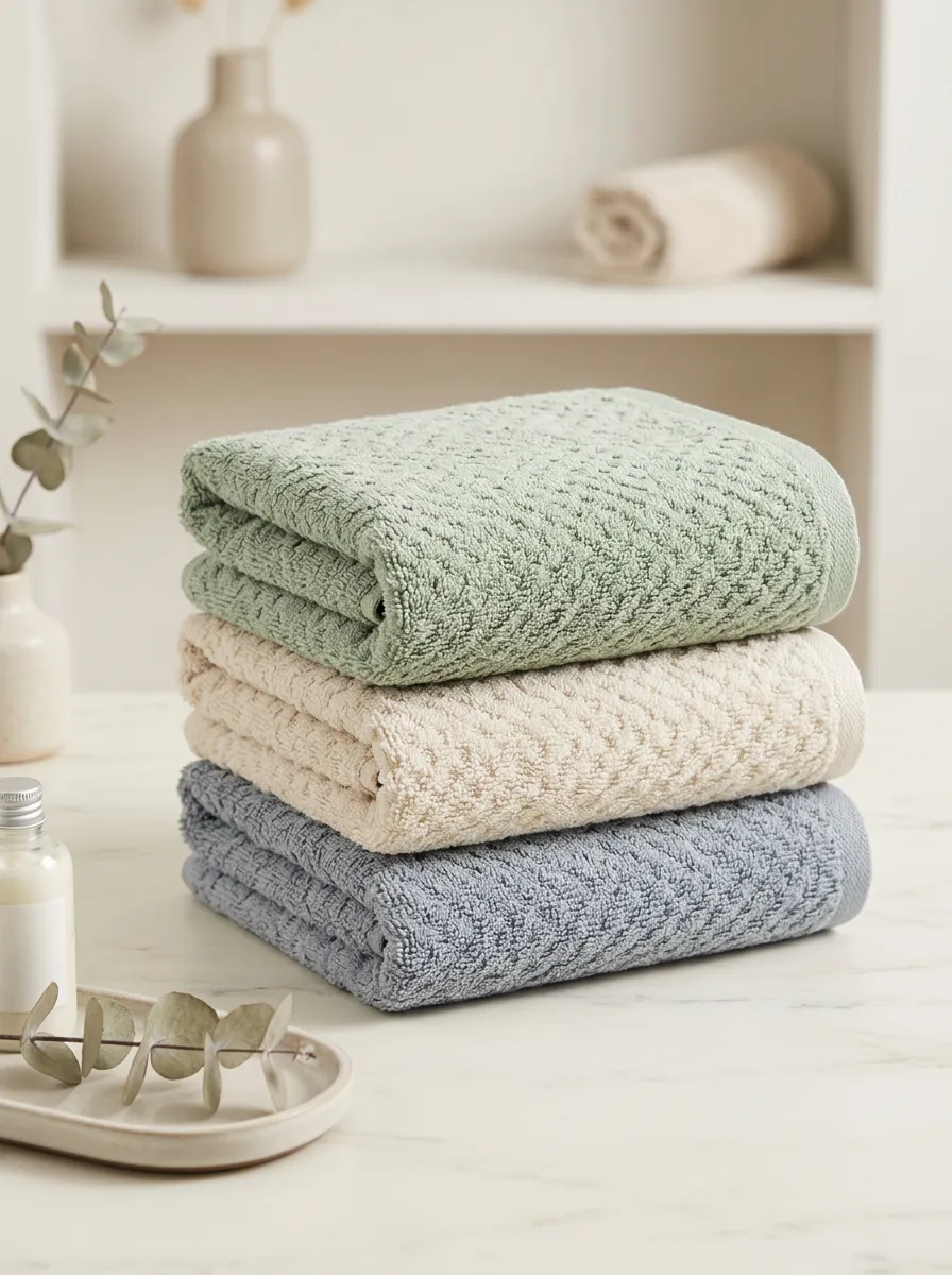 Classic Textured Three-Piece Towel Set