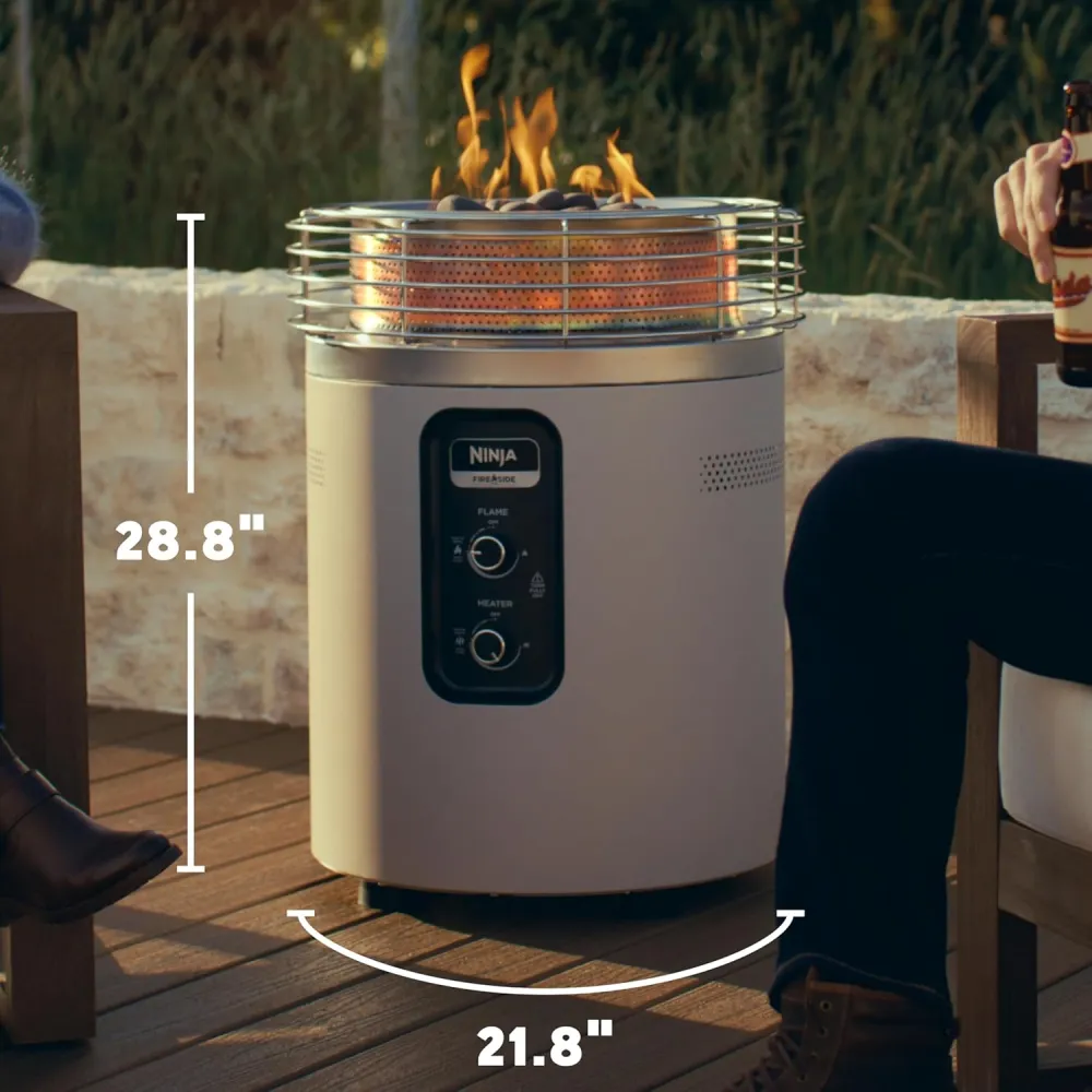 Ninja Fireside360™ Outdoor Heater & Fire Pit with 3 Modes – Flame, Heat, Flame & Heat