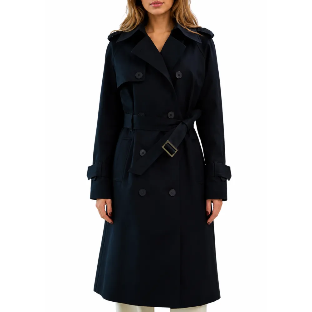 Double Breasted Cotton Overcoat