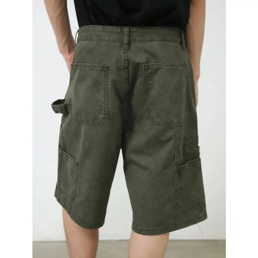 Men's Mid Rise Denim Shorts with Pockets