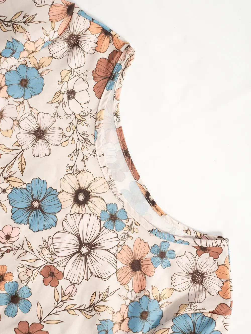 Polished Detail Floral Printed Tiered Dress