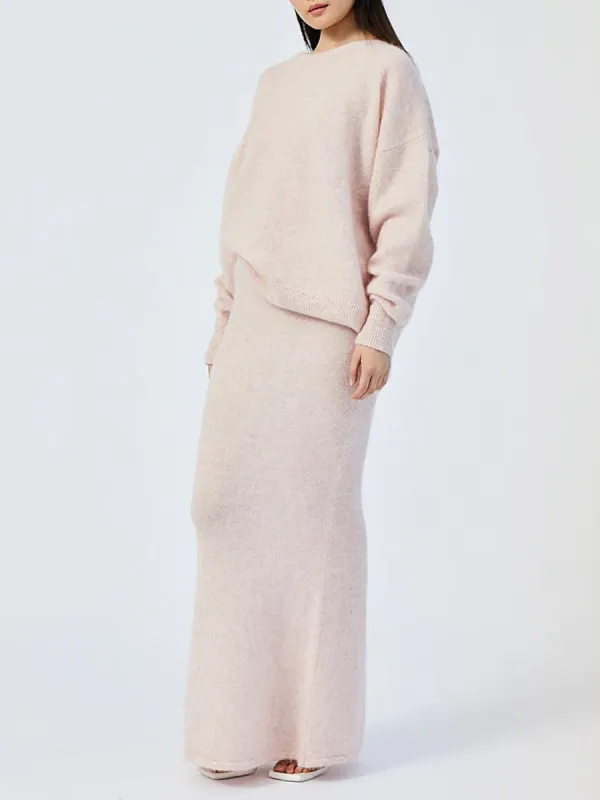 DROPPED SHOULDER OVERSIZE KNIT JUMPER