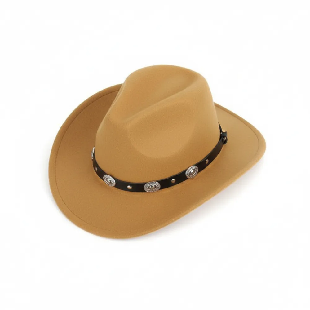 🏷️ 🔥 Limited-Time Sale — 40% OFF! 🔥 Western Cowboy & Cowgirl Hat – Classic Wide Brim Fedora with Buckle Belt for Men & Women