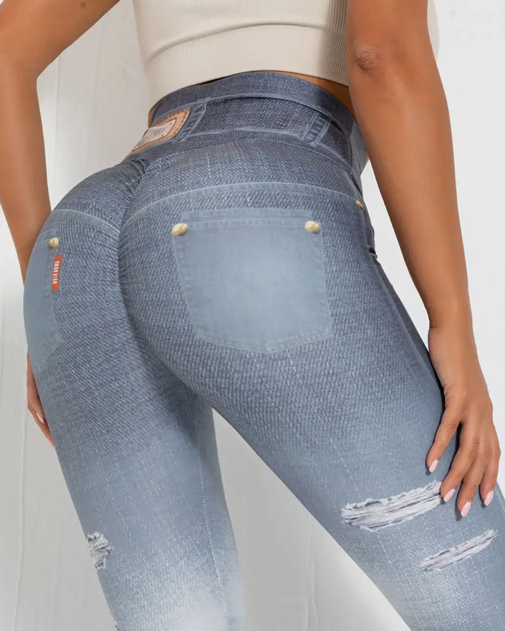 Active Scrunch Denim Yoga Pants
