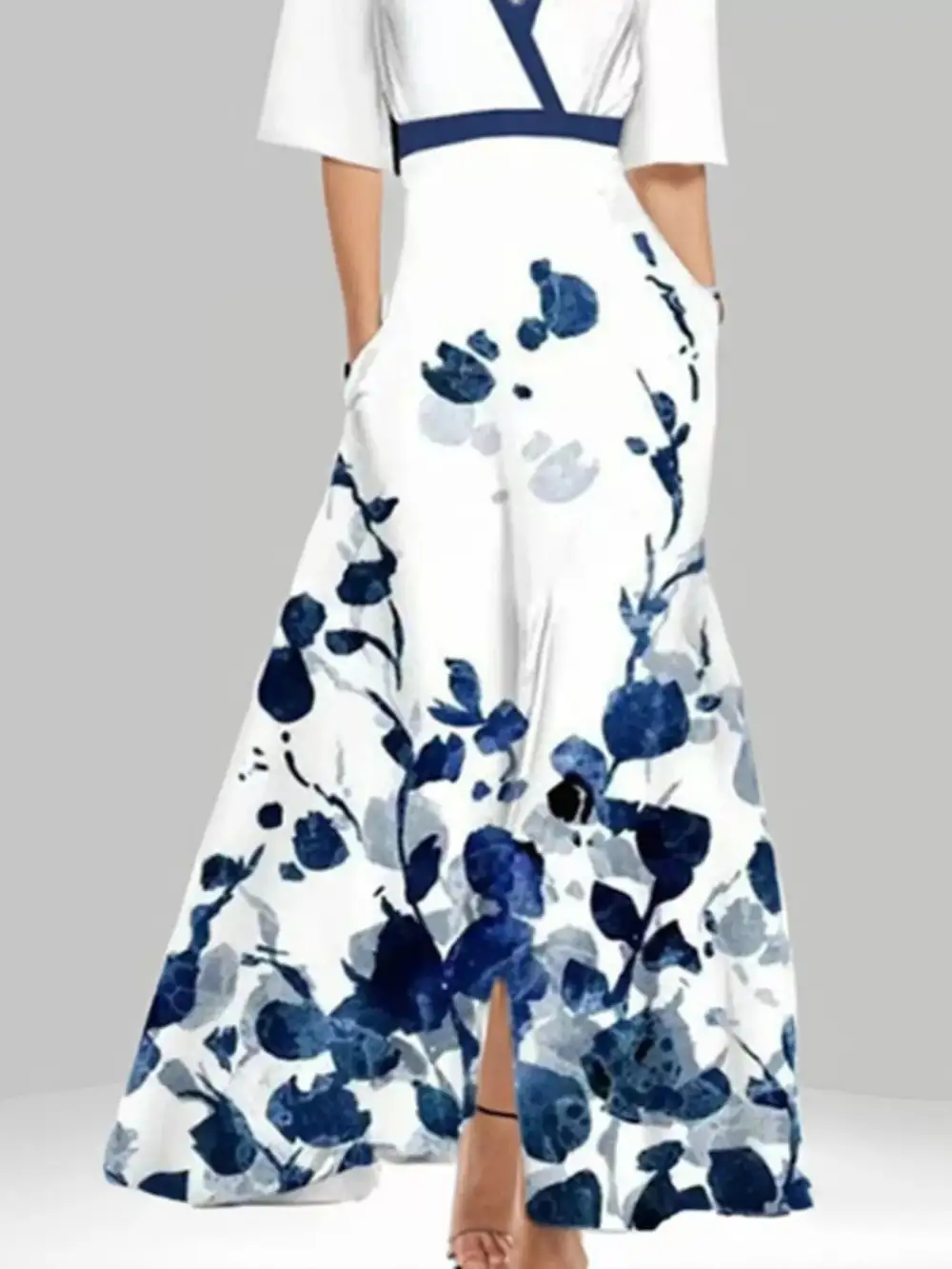 Floral Printed Pocketed Maxi Dress
