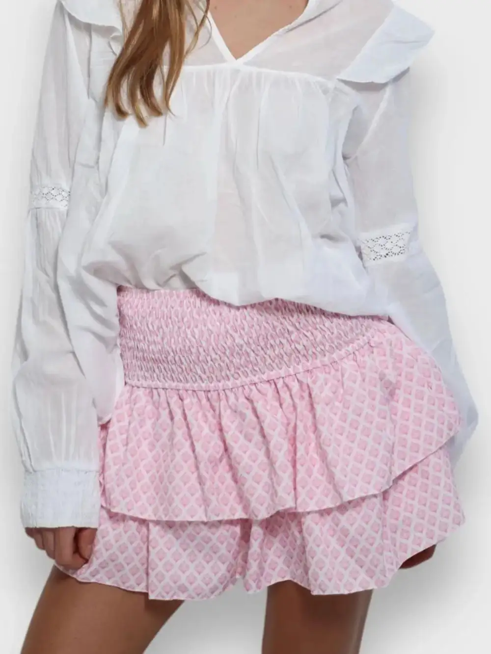 Tidy Ruched Smocked Skirt