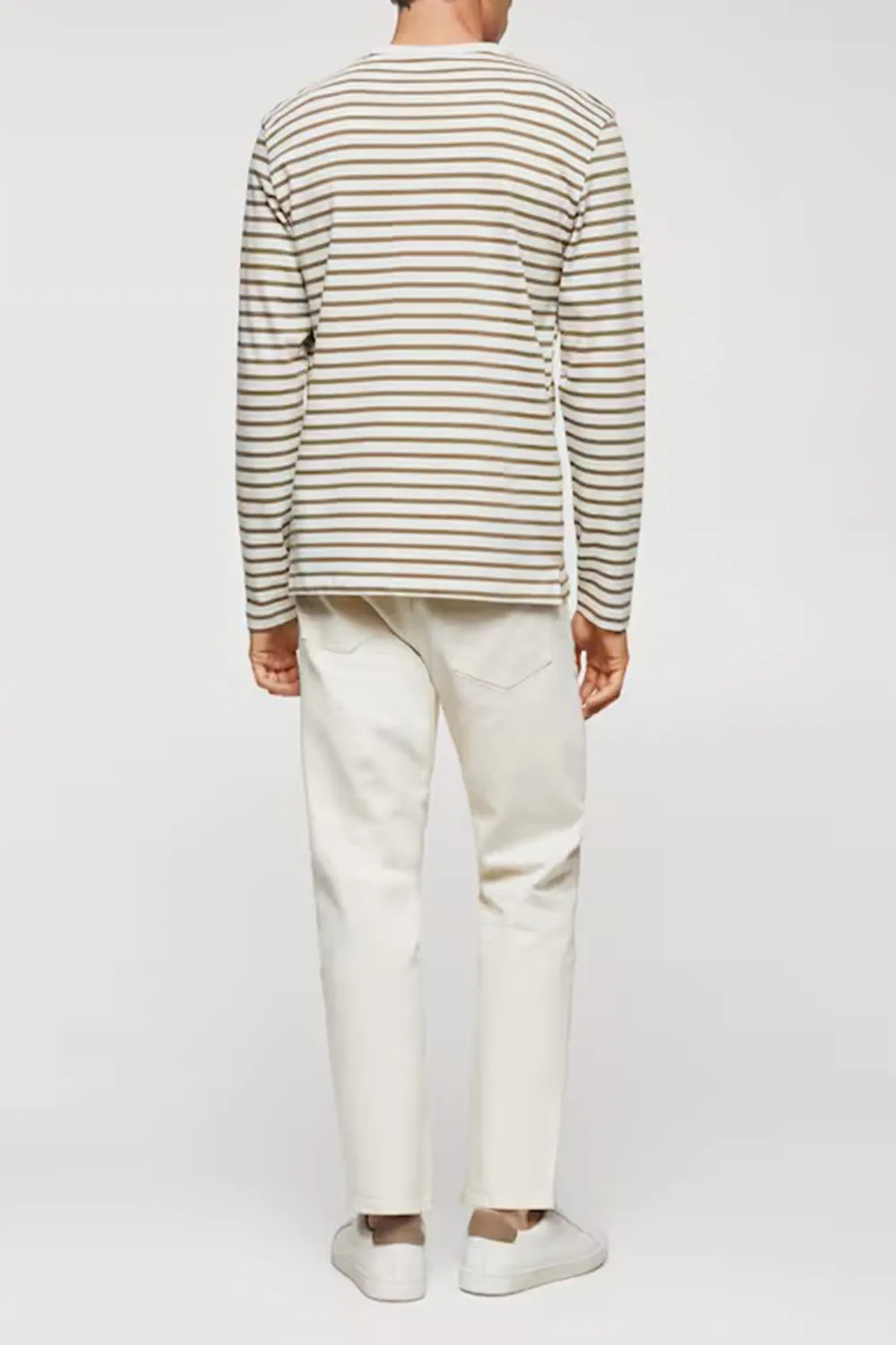 Striped Cotton Long Sleeves T-Shirt