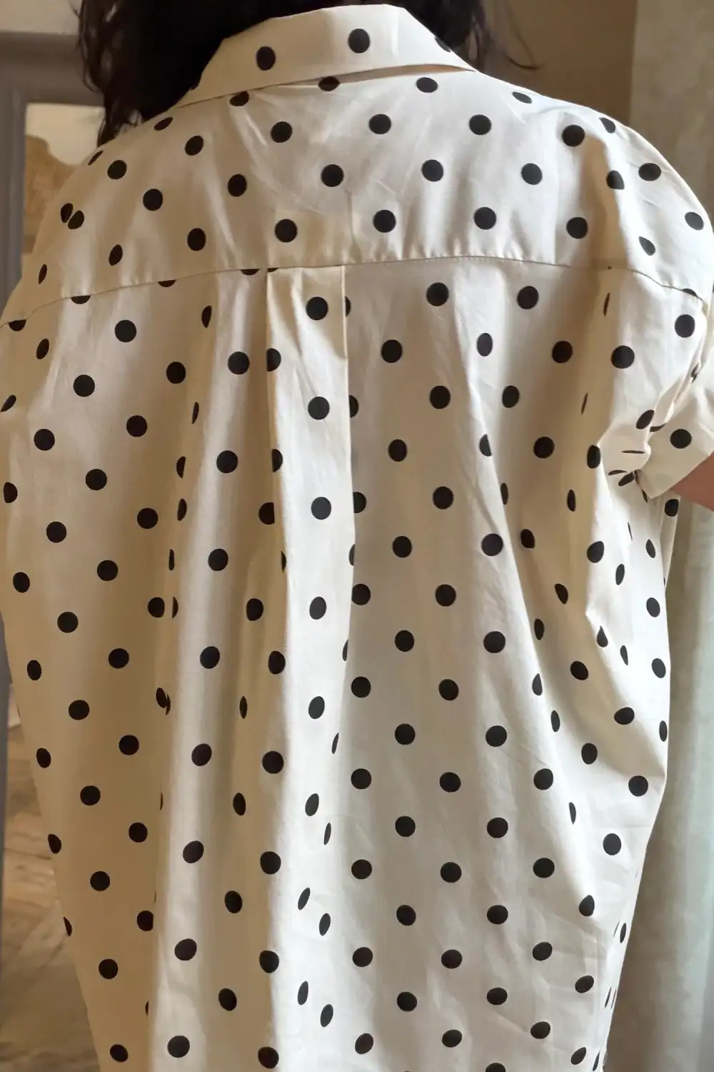 Dolman Sleeve Printed Casual Shirt