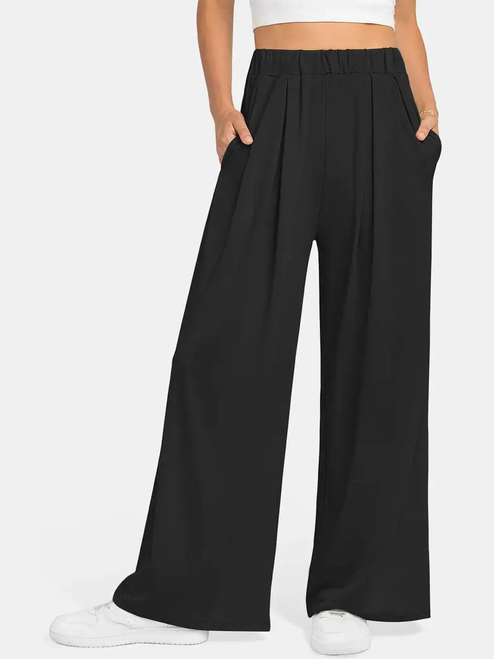 Clean High Waist Wide Leg Pants
