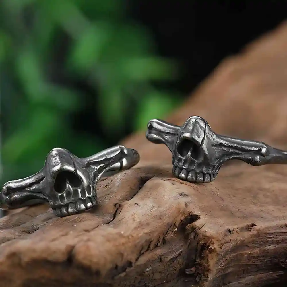 Men's Half Skull Ring