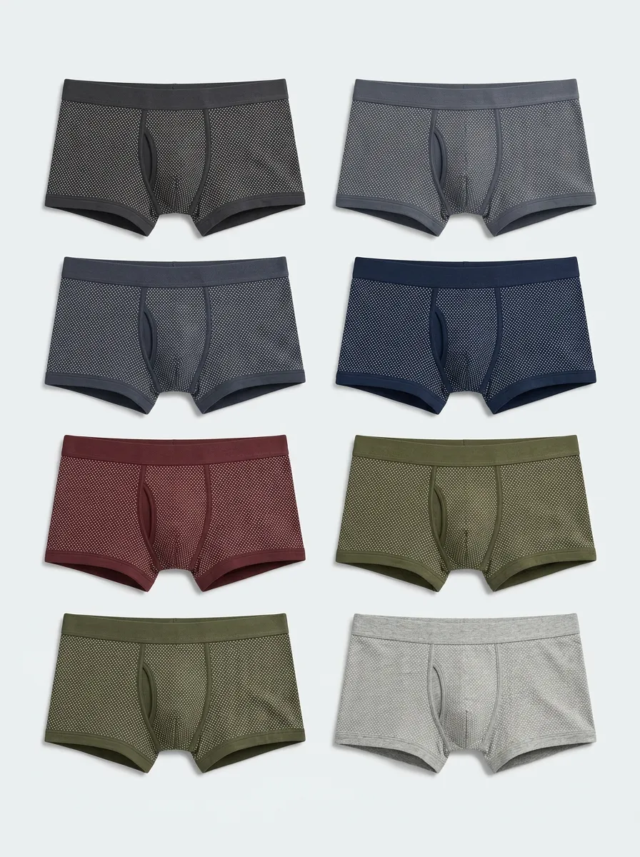 Men's Multicolor Micro-Dot Pattern Boxer Briefs Multi-Pack