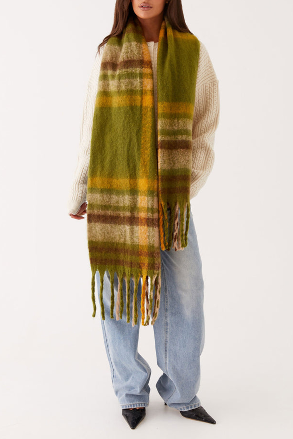Green Rainier Plaid Scarf