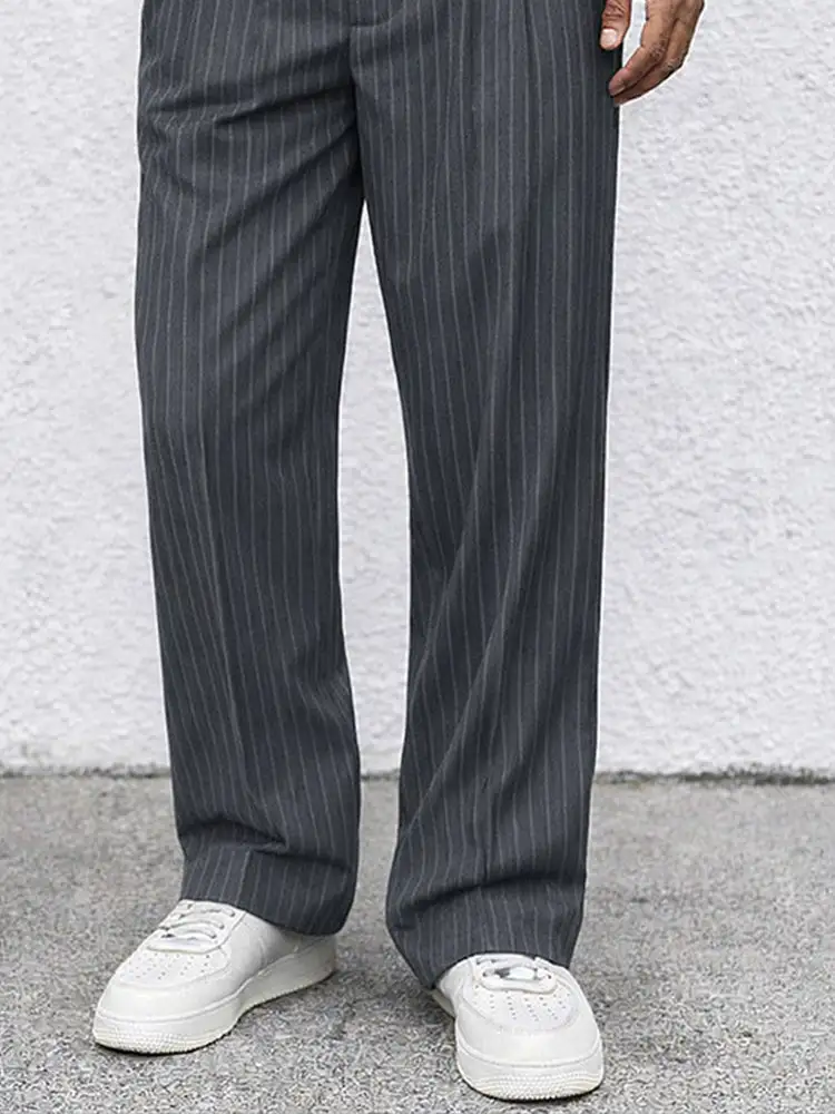 Smart Casual Stripe Straight Leg Pants