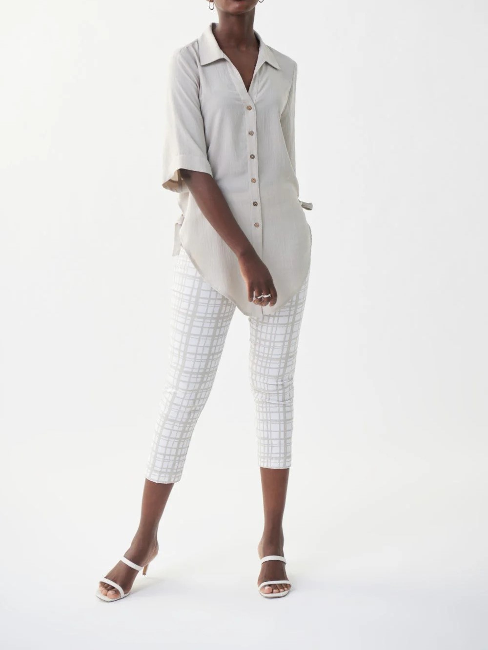 Light Gray Button - Front Oversized Shirt