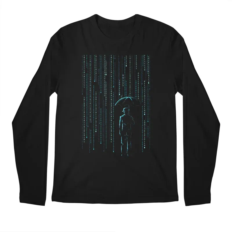 Men's Casual Sci-Fi Style Long-Sleeved Round-Neck T-Shirt