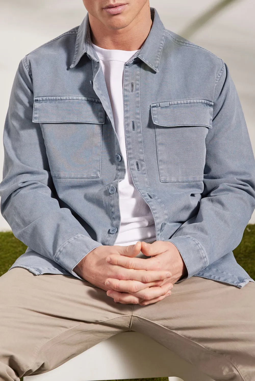 Blue Corduroy Essential Overshirt