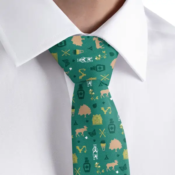 Timeless Heritage Emblem Texture Necktie