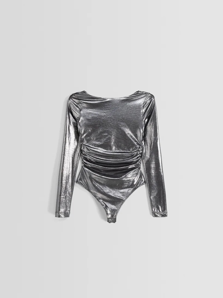 Long Sleeve Backless Bodysuit