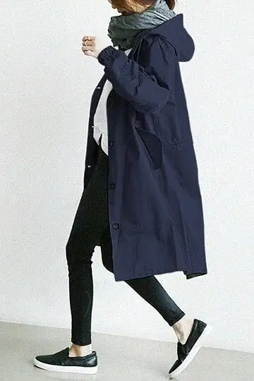 Knit Water Resistant Trench Coat