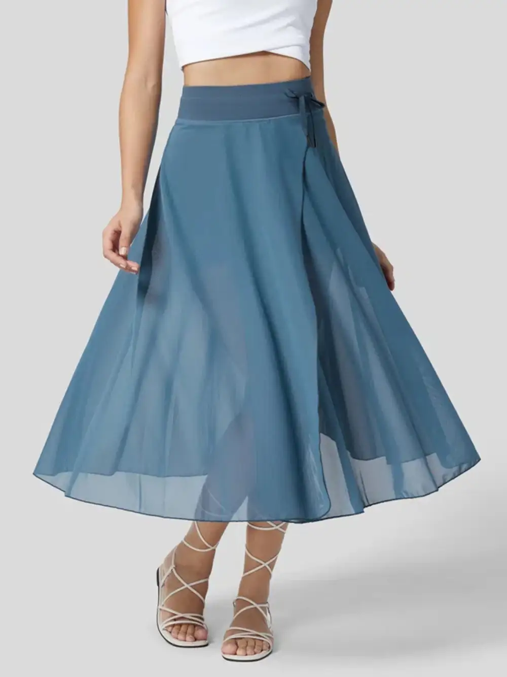 Subtle Drawstring Pocket Detail Skirt